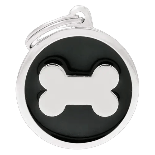 MF Tags BLACK BIG CIRCLE BONE