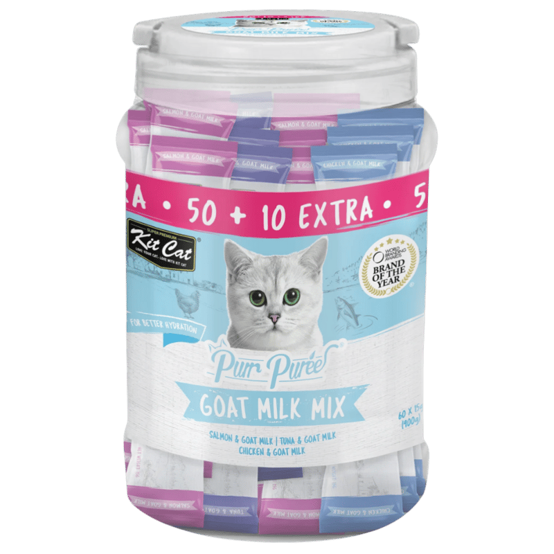 Kit Cat Puree Goat Milk Mix (50+10x15g)