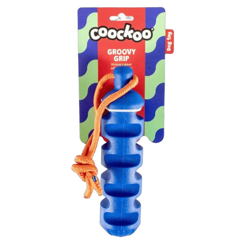 Coockoo Dog Toy Groovy Grip 40x5,7x5,7cm Blue & Orange