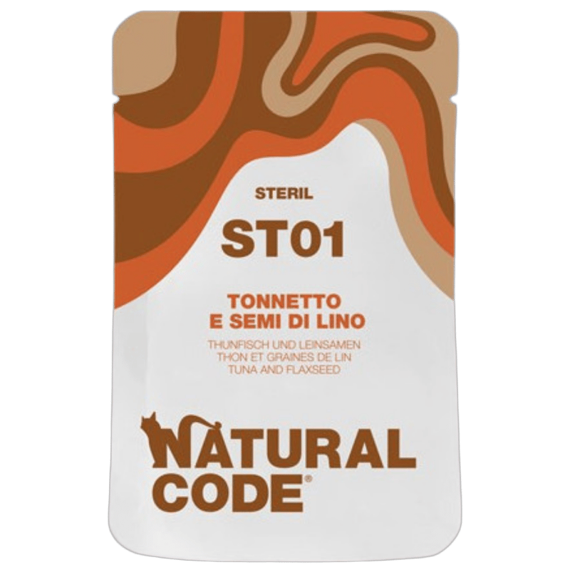 Natural Code ST01 Pouch Tuna & Flaxseed for Cats 70g