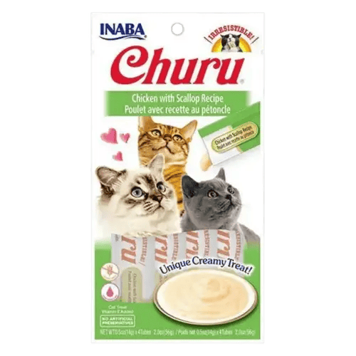 INABA Churu Chicken with Scallop 4x14g