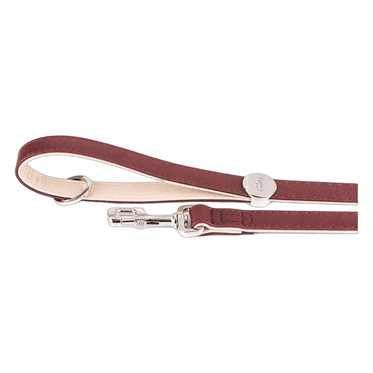 MF HERMITAGE Leash LEATHER Claret 110x1.6cm