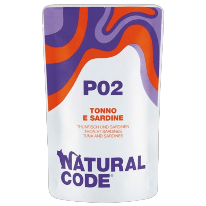 Natural Code P02 Pouch Tuna & Sardines for Cats 70g