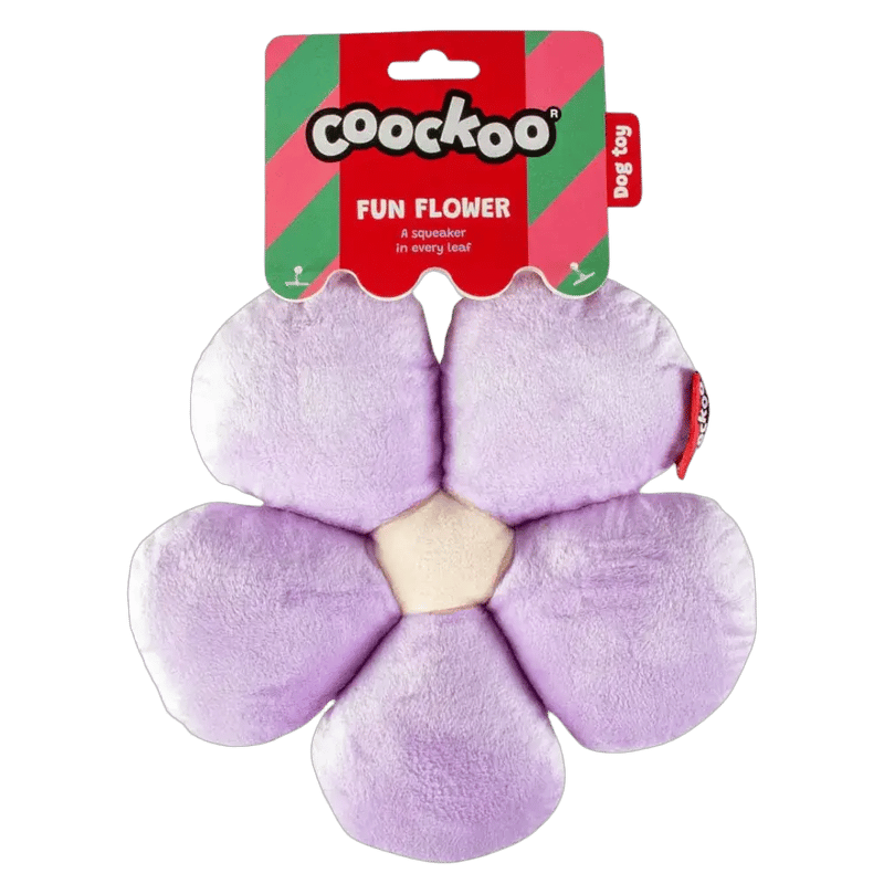 Coockoo Dog Toy Fun Flower 23x21x5cm Purple & White