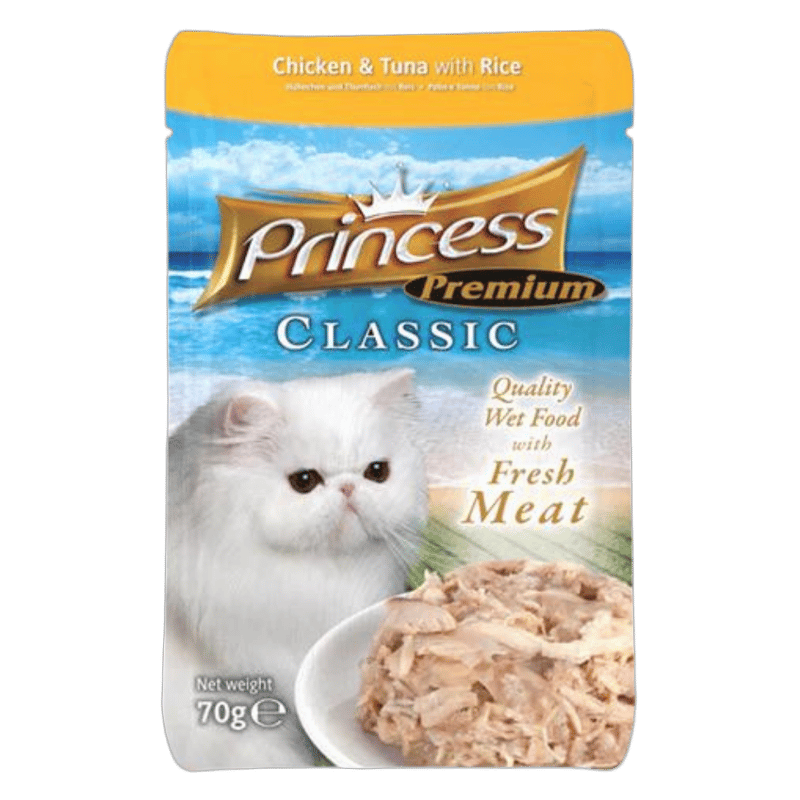 Princess Premium Classic Pouches Chicken and Tuna with Rice 70g