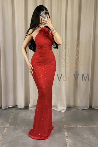 فستان سهره سترتش كرستال طويل فخم 