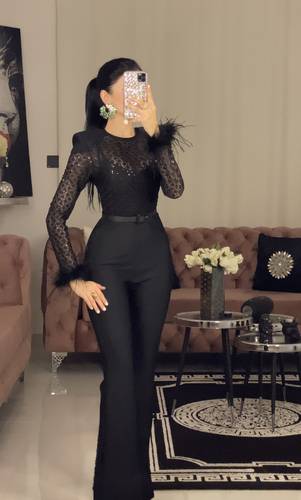 جمبسوت سترتش مع حزام ترتر مبطن فخم