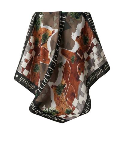 Diriyah Scarf  - White black