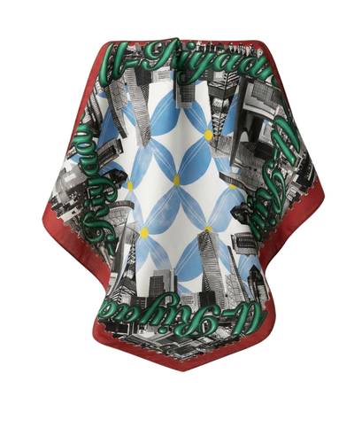 Riyadh Scarf - Green & Sky-blue