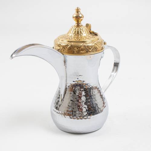 دلة نحاس مطلي كروم