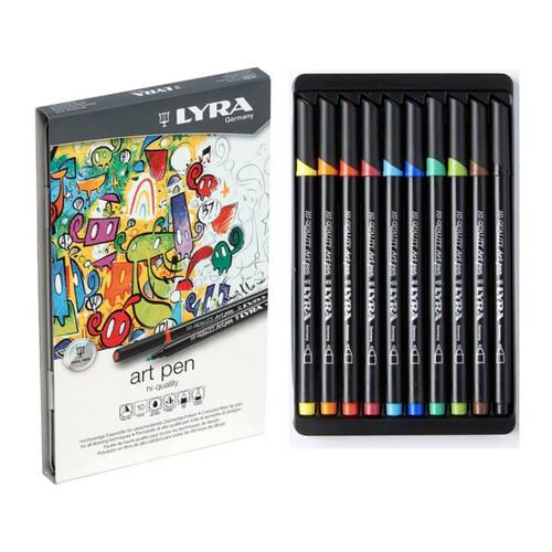 طقم 10 أقلام ماركر ليرا عالي الجودة Art Pen 