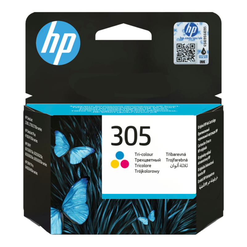 حبر طابعة اتش بي HP 305 ملون الأصلي