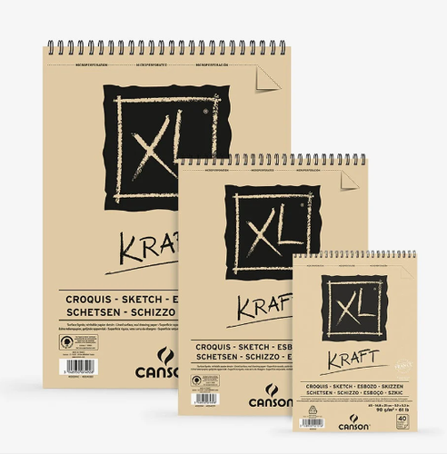 كراسة رسم بني XL Kraft كانسون 90 جرام