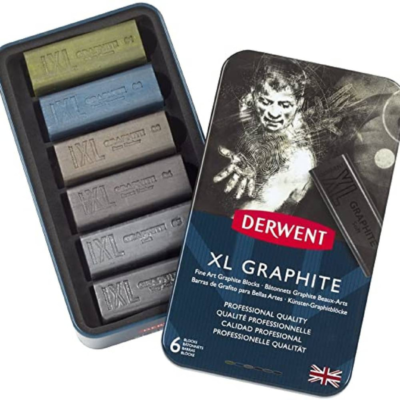 الوان جرافيت ديروينت   6 لون XL علبة حديد