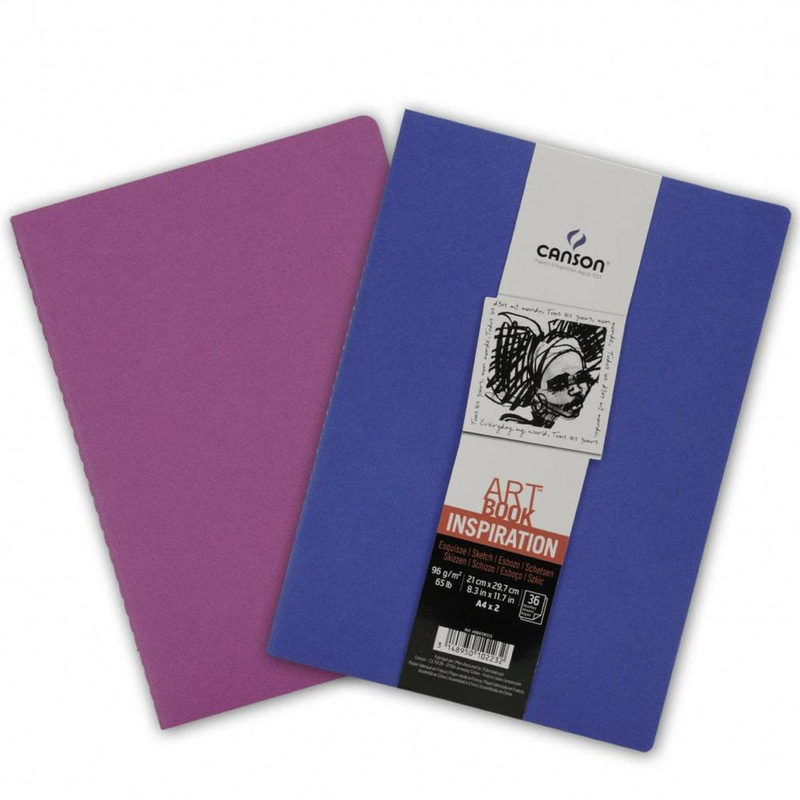 طقم 2 سكتش رسم Art book أزرق - بنفسجي