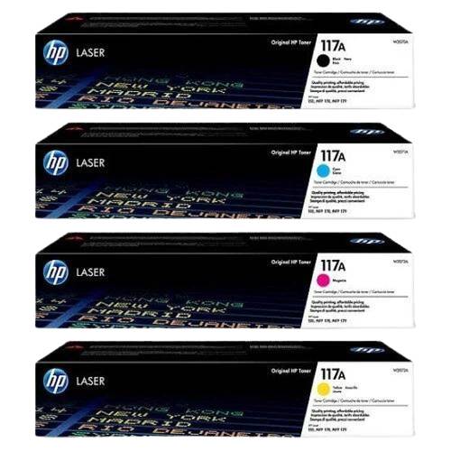 حبر HP 117A الأصلي، أسود وملون
