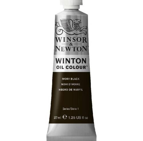 لون زيتي وينسور آند نيوتن وينتون - أسود عاجي رقم 24 - 37 مل ivory-black-24-37ML
