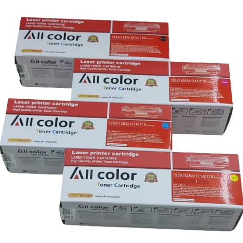 خرطوشة حبر ليزر ملون متوافقة مع طابعات HP 125A/128A/131A/716 