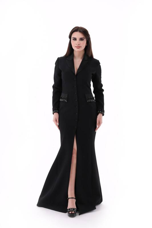 BLACK W BLAZER DRESS