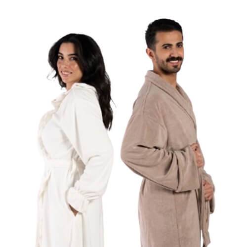  مجموعة الكبلز ( روب إوار بني + روب ابيض فاتح)