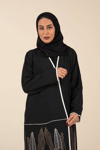 عباية لينن لف بتطريز
