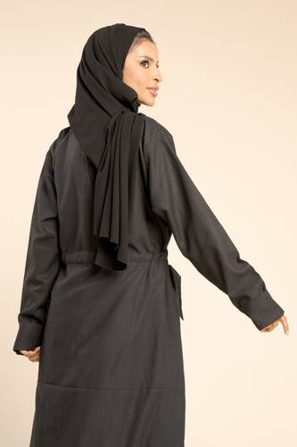 عباية لينن مع فستان