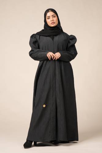 عباية مناسبات جاكار مخطط زيتي