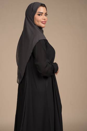 طرحة شيفون رصاصي