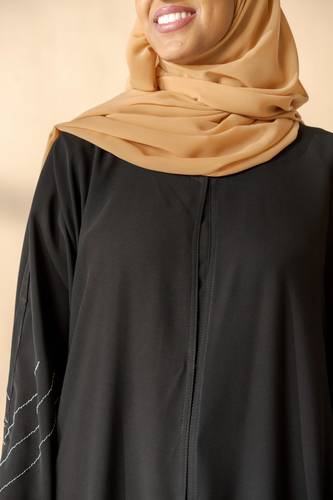 طرحة حرير مشمشي سادة