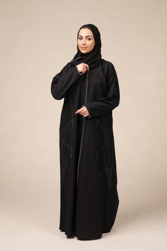 عبايات مناسبات دقات رمادي و كرستال
