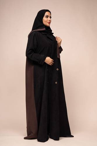 عباية جاكيت أسود وبني