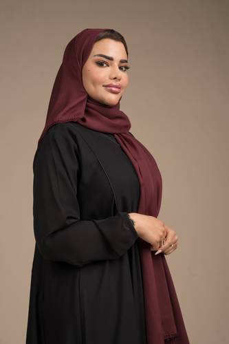 طرحة بوال بكروشيه عنابي