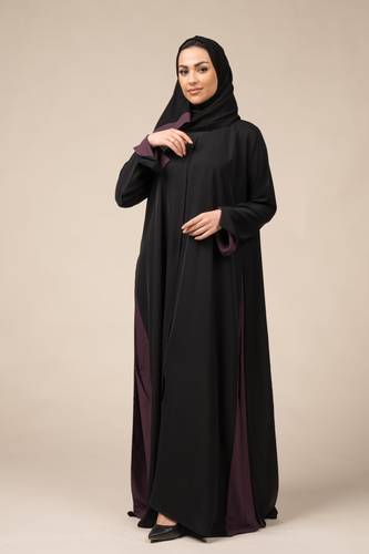 عباية كلوش بكسرات جانبية