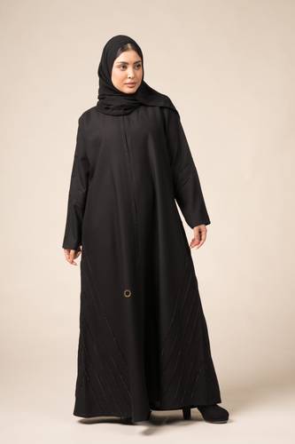 عباية كتان بطيات عالكم