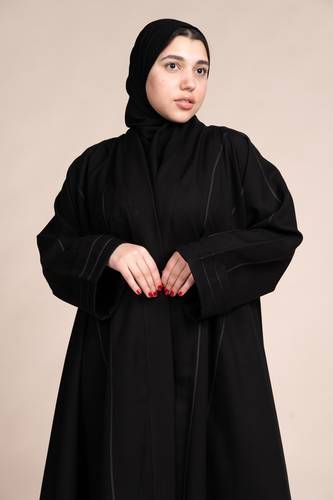 عباية كتان كلوش بقيطان