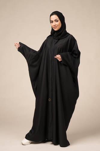 عباية فراشة بقيطان كحلي
