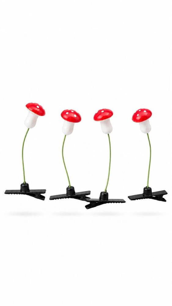 مشبك MUSHROOM MOOD – تصميم فطر أحمر