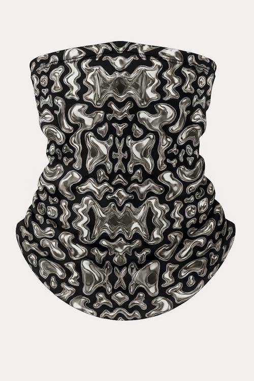 Neck Gaiter Bandana with Chrome Pattern