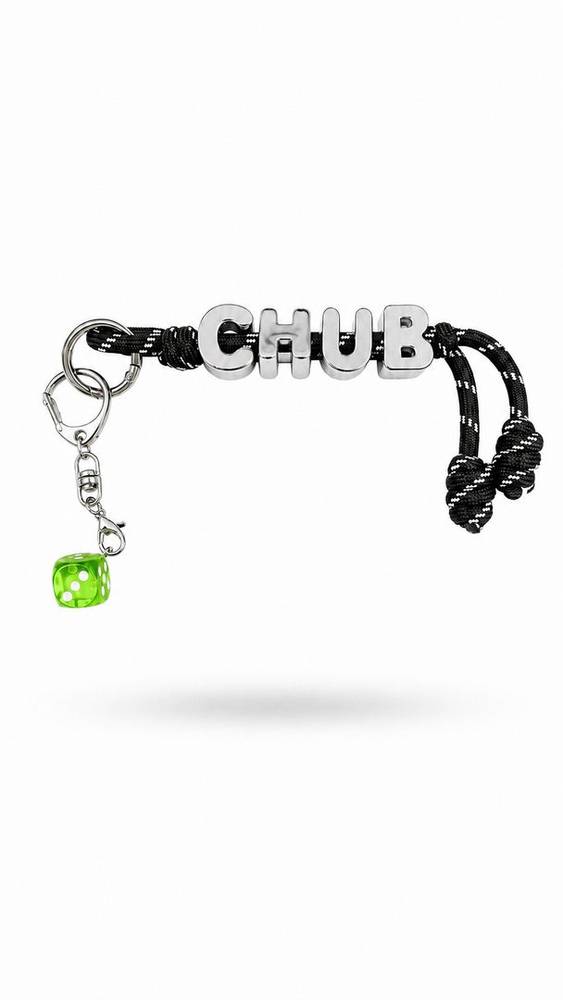 تعليقة CHUB CHARM – حبل أسود مع نرد