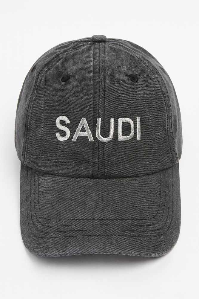 كاب سعودي بلون رمادي غامق 