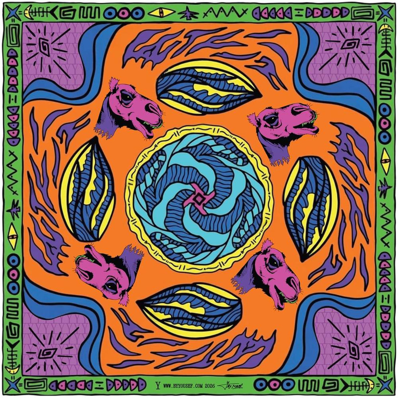 Neon Nomad Silk Scarf