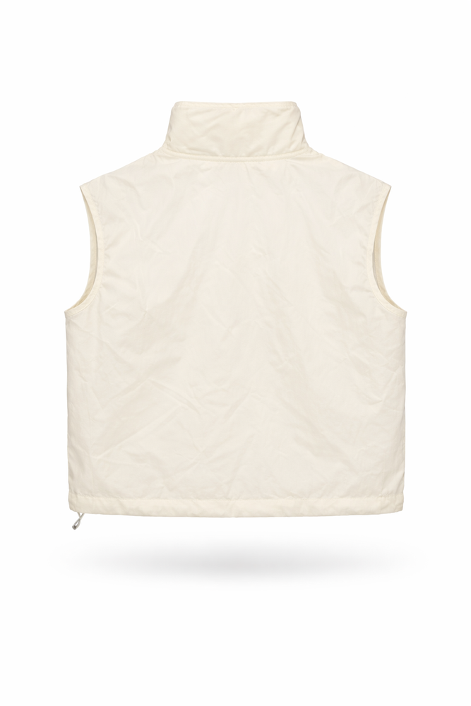 Unisex Sleeveless Vest in a Light Cream Color
