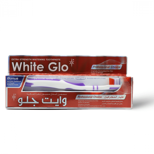 معجون أسنان+فرشاة-وايت جلو-اختيار المحترفين-150 جم 