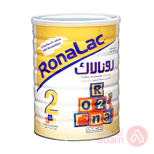 حليب اطفال-رونالاك-رقم 2من 6 - 12 شهر-400 جم 