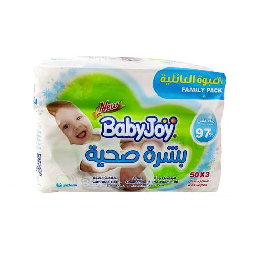  مناديل اطفال-بيبي جوي-البابونج والصبار-3 × 50 حبة