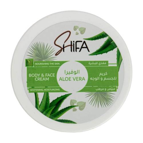 كريم للجسم والوجه-شفا-مفتح ومرطب الالوفيرا-250 مل 