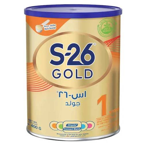 حليب اطفال-إس 26 جولد-رقم 1من0 - 6 شهر-400 جم 