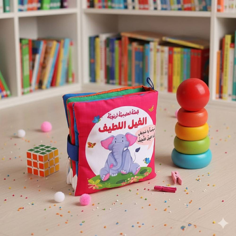 الكتاب القماشي - قصة الفيل اللطيف