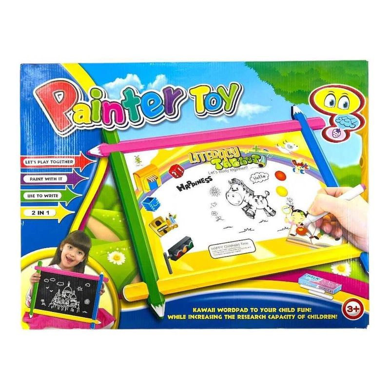 سبورة تعليمية للأطفال 2 في 1 (Painter Toy Literacy Tablet)