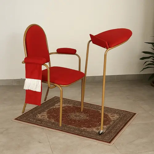 كرسي الصلاة مع طاولة صغيرة